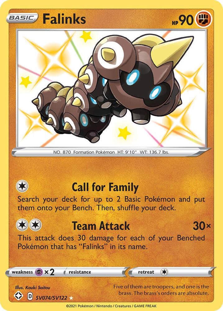 Falinks SV074/SV122 — Pokémon TCG: Sword & Shield — Shining Fates: Shiny Vault