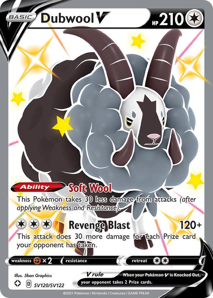 Dubwool V SV120/SV122 — Pokémon TCG: Sword & Shield — Shining Fates: Shiny Vault