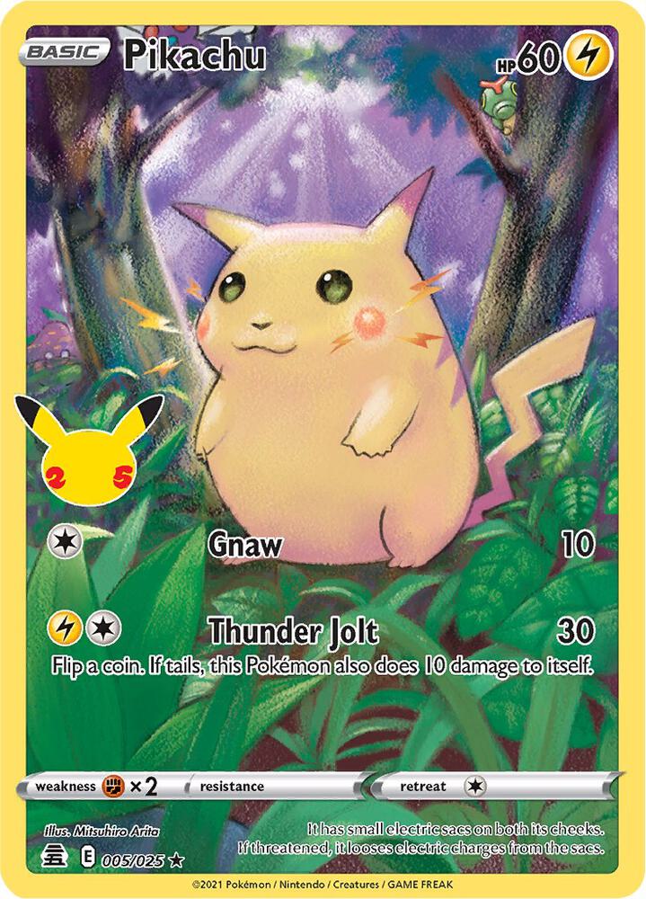 Pikachu 005/025 — Pokémon TCG: Celebrations — 25th Anniversary