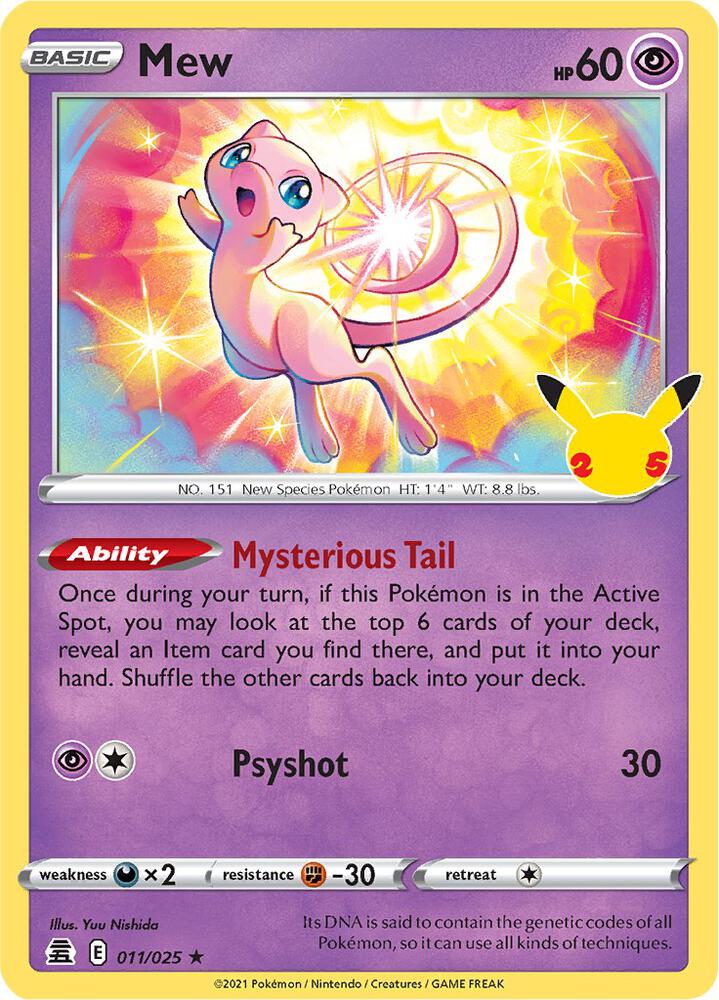 Mew 011/025 — Pokémon TCG: Celebrations — 25th Anniversary