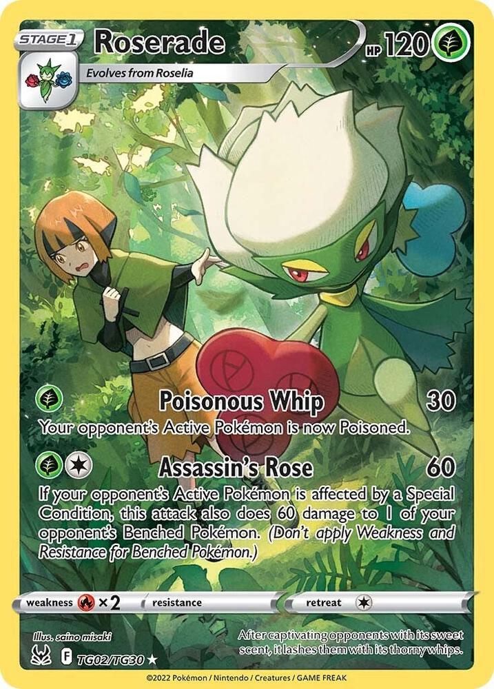 Roserade TG02/TG30 — Pokémon TCG: Sword & Shield — Lost Origin — Trainer Gallery