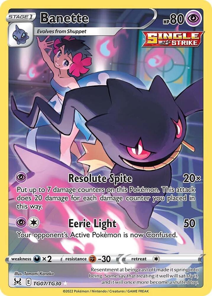 Banette TG07/TG30 — Pokémon TCG: Sword & Shield — Lost Origin — Trainer Gallery
