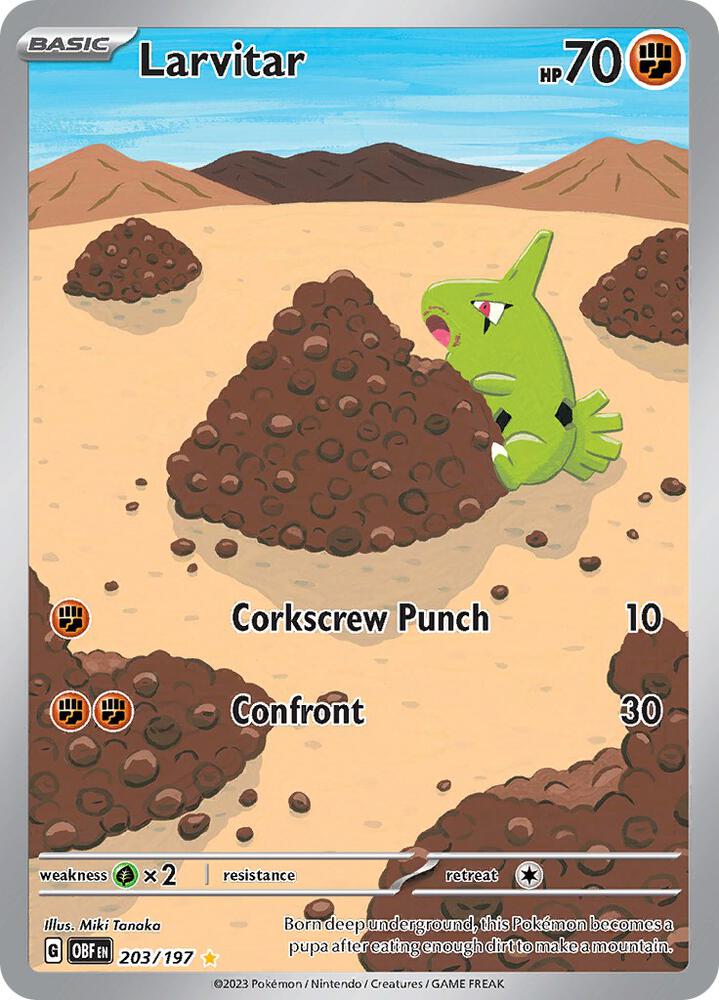 Larvitar 203/197 — Pokémon TCG: Scarlet & Violet — Obsidian Flames