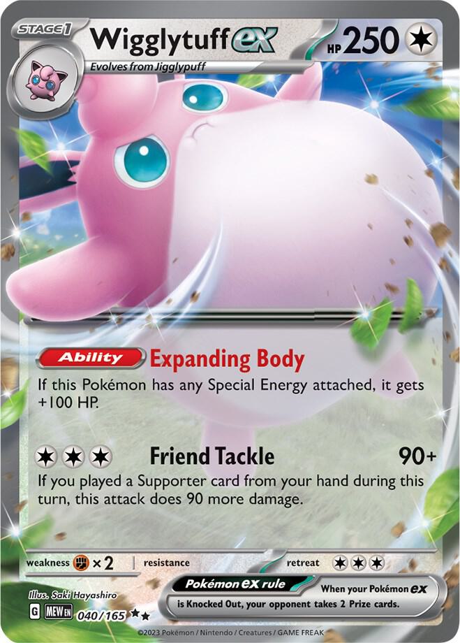 Wigglytuff ex 040/165 — Pokémon TCG: Scarlet & Violet — Pokémon 151
