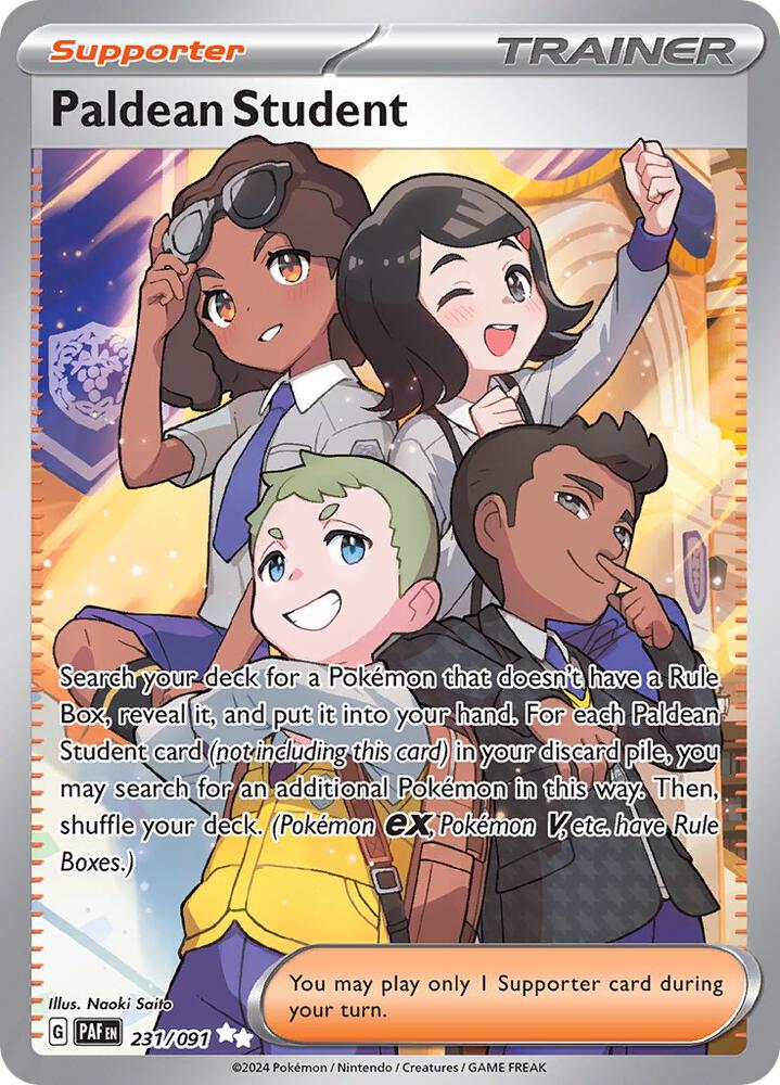 Paldean Student 231/091 — Pokémon TCG: Scarlet & Violet — Paldean Fates