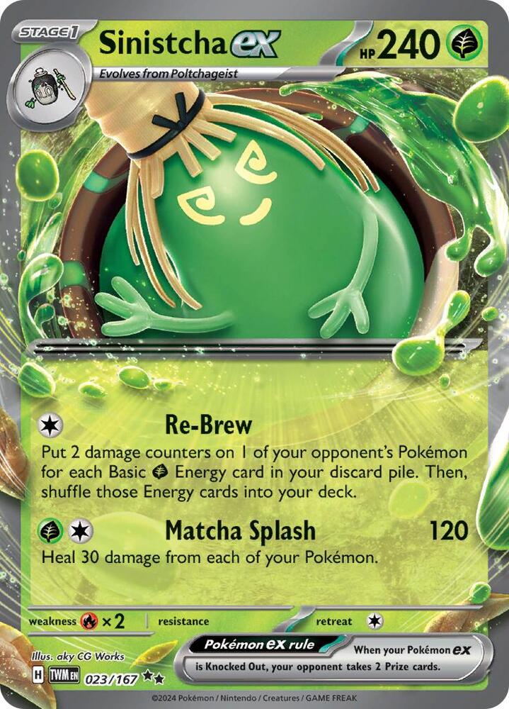 Sinistcha ex 023/167 — Pokémon TCG: Scarlet & Violet — Twilight Masquerade