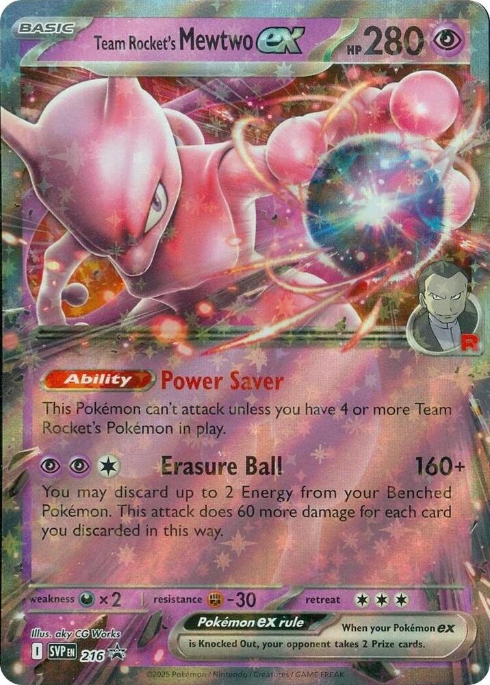 Team Rocket's Mewtwo ex SVP216 — Pokémon TCG: Scarlet & Violet — Black Star Promos