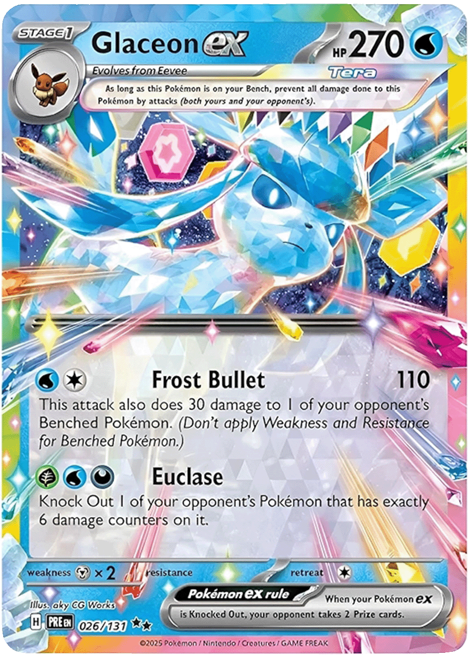 Glaceon Ex 26/131 Prismatic Evolutions