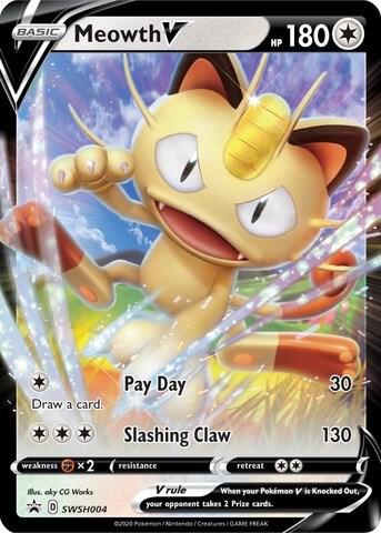 Meowth V SWSH004 — Pokémon TCG: Sword & Shield — Black Star Promos