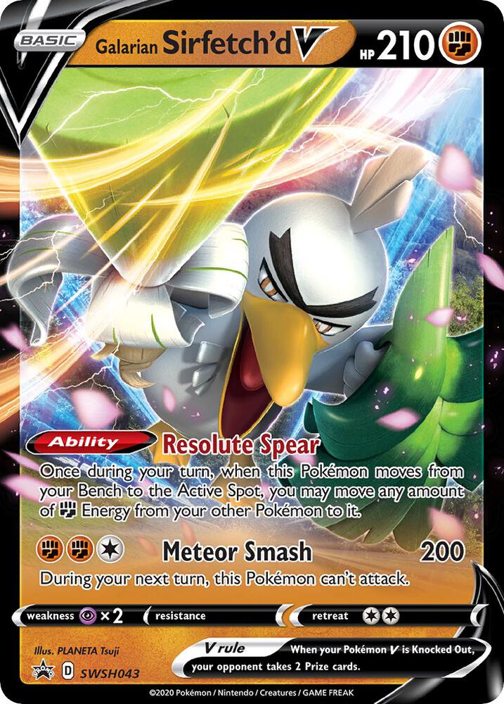 Galarian Sirfetch'd V SWSH043 — Pokémon TCG: Sword & Shield — Black Star Promos