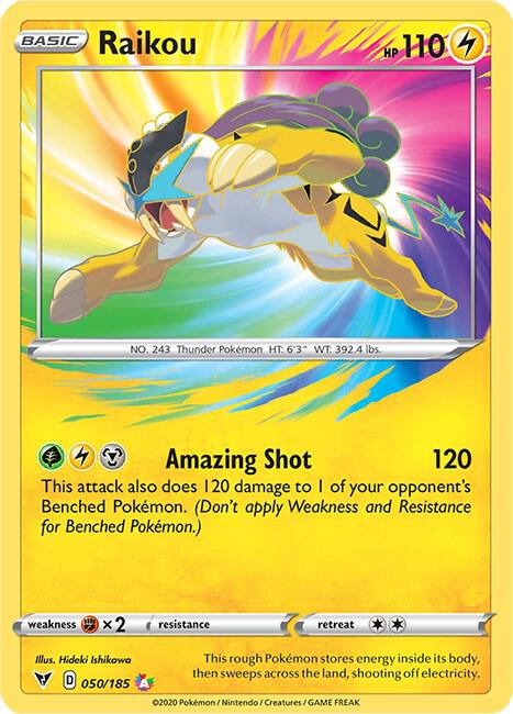 Raikou 050/185 — Pokémon TCG: Sword & Shield — Vivid Voltage