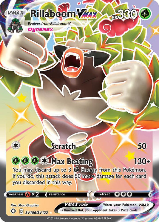 Rillaboom VMAX SV106/SV122 — Pokémon TCG: Sword & Shield — Shining Fates: Shiny Vault