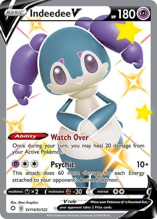 Indeedee V SV114/SV122 — Pokémon TCG: Sword & Shield — Shining Fates: Shiny Vault