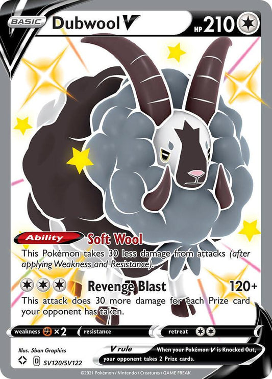 Dubwool V SV120/SV122 — Pokémon TCG: Sword & Shield — Shining Fates: Shiny Vault