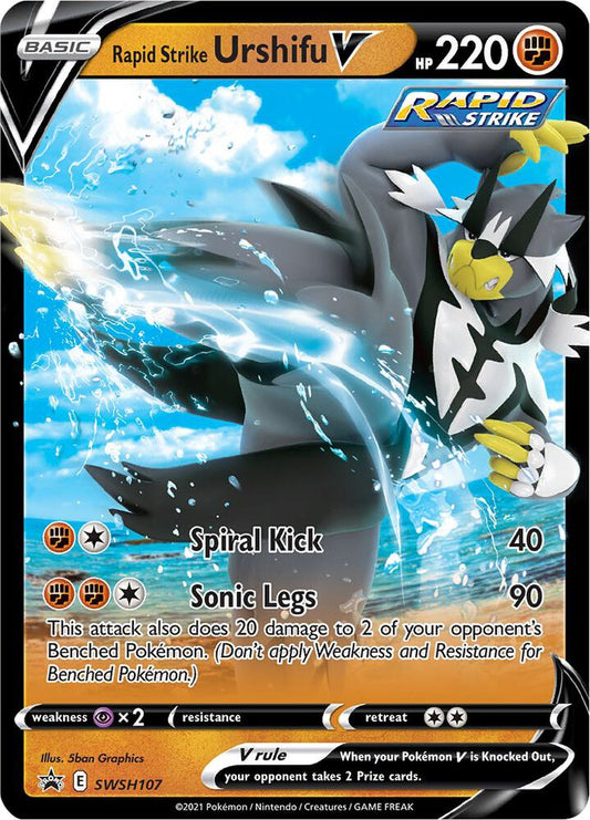 Rapid Strike Urshifu V SWSH107 — Pokémon TCG: Sword & Shield — Black Star Promos