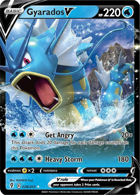 Gyarados V 028/203 — Pokémon TCG: Sword & Shield — Evolving Skies