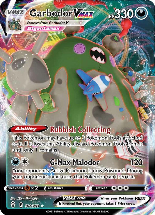 Garbodor Vmax 101/203 — Pokémon TCG: Sword & Shield — Evolving Skies