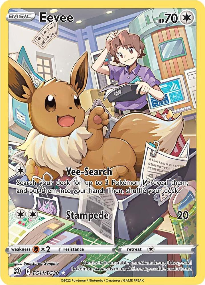 Eevee TG11/TG30 — Pokémon TCG: Sword & Shield — Brilliant Stars — Trainer Gallery