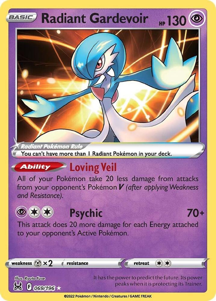 Radiant Gardevoir 069/196 — Pokémon TCG: Sword & Shield — Lost Origin