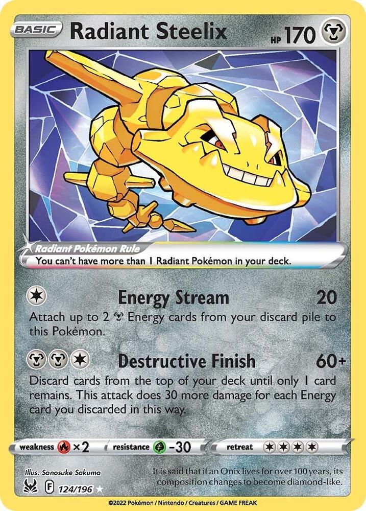 Radiant Steelix 124/196 — Pokémon TCG: Sword & Shield — Lost Origin