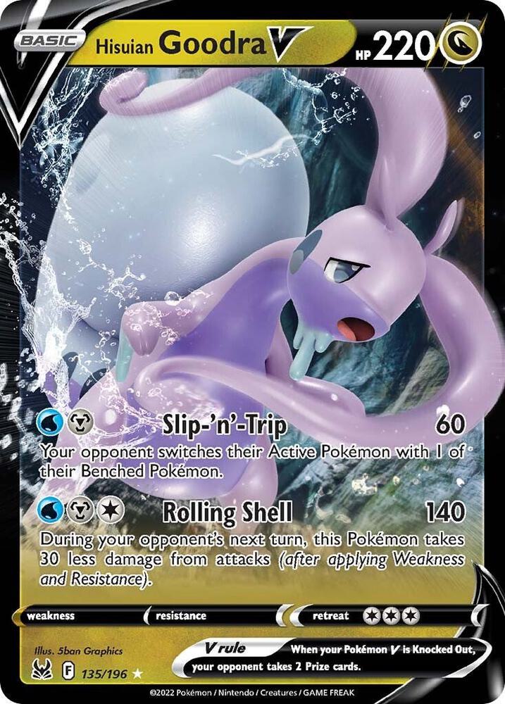 Hisuian Goodra V 135/196 — Pokémon TCG: Sword & Shield — Lost Origin
