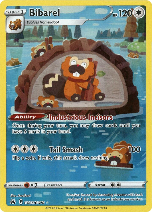 Bibarel GG25/GG70 — Pokémon TCG: Crown Zenith — Galarian Gallery