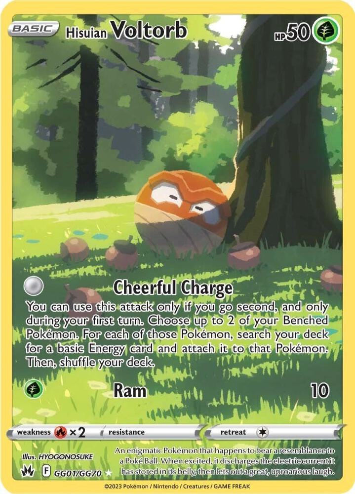 Hisuian Voltorb GG01/GG70 — Pokémon TCG: Crown Zenith — Galarian Gallery