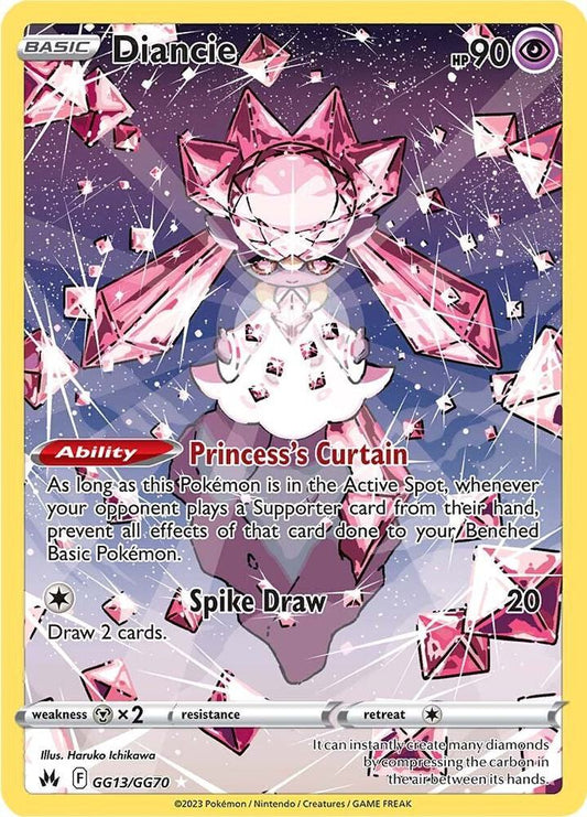 Diancie GG13/GG70 — Pokémon TCG: Crown Zenith — Galarian Gallery