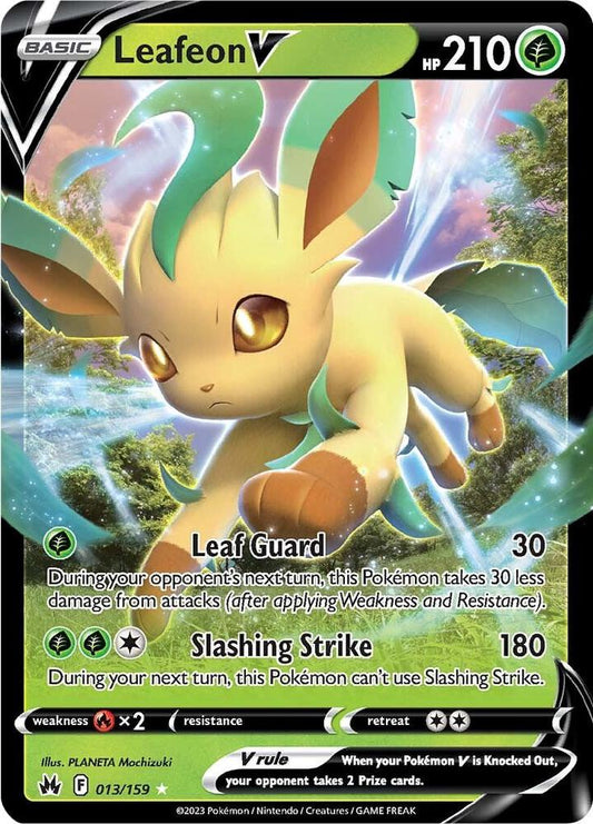 Leafeon V 013/159 — Pokémon TCG: Sword & Shield — Crown Zenith