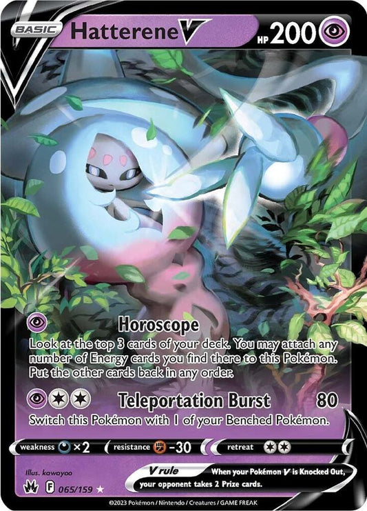 Hatterene V 065/159 — Pokémon TCG: Sword & Shield — Crown Zenith