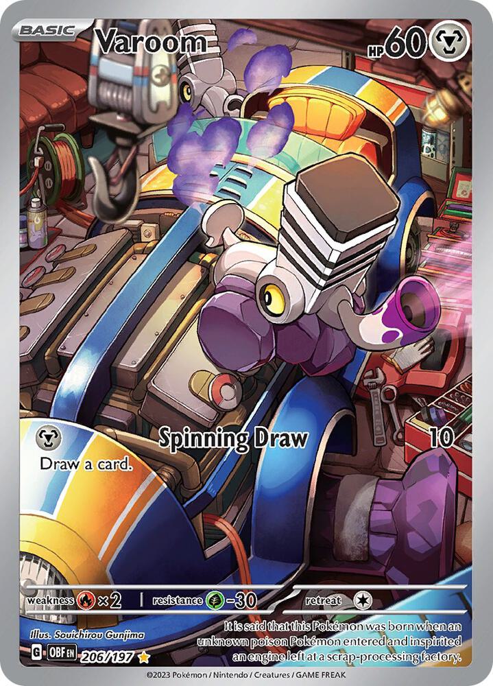Varoom 206/197 — Pokémon TCG: Scarlet & Violet — Obsidian Flames