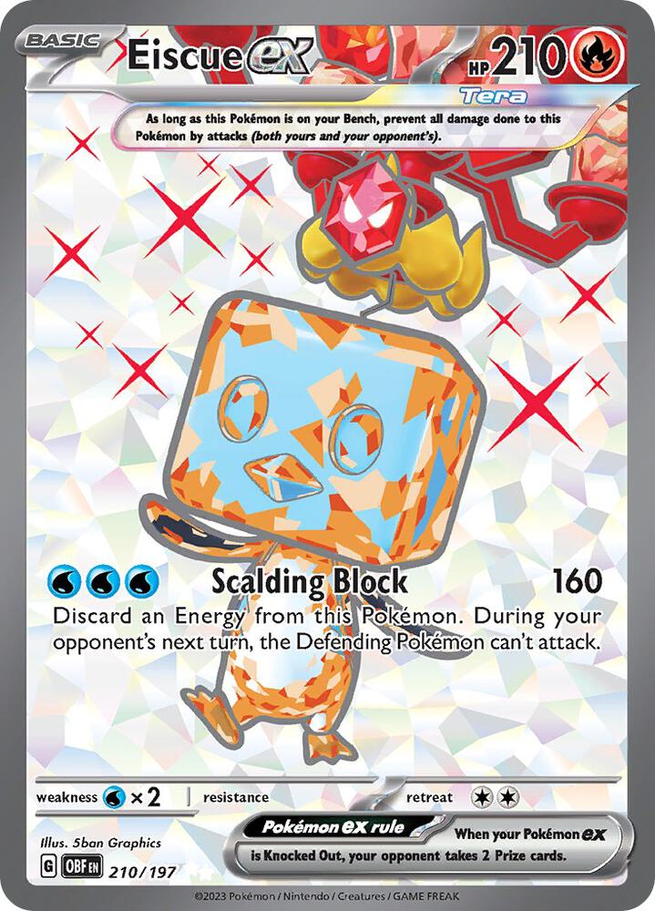 Eiscue ex - 210/197 - SV03: Obsidian Flames (OBF)