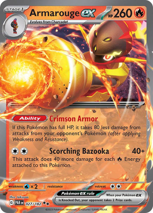 Armarouge ex 027/182 — Pokémon TCG: Scarlet & Violet — Paradox Rift