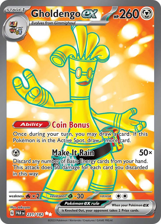 Gholdengo ex 231/182 — Pokémon TCG: Scarlet & Violet — Paradox Rift
