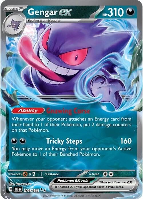 Gengar ex 104/162 — Pokémon TCG: Scarlet & Violet — Temporal Forces