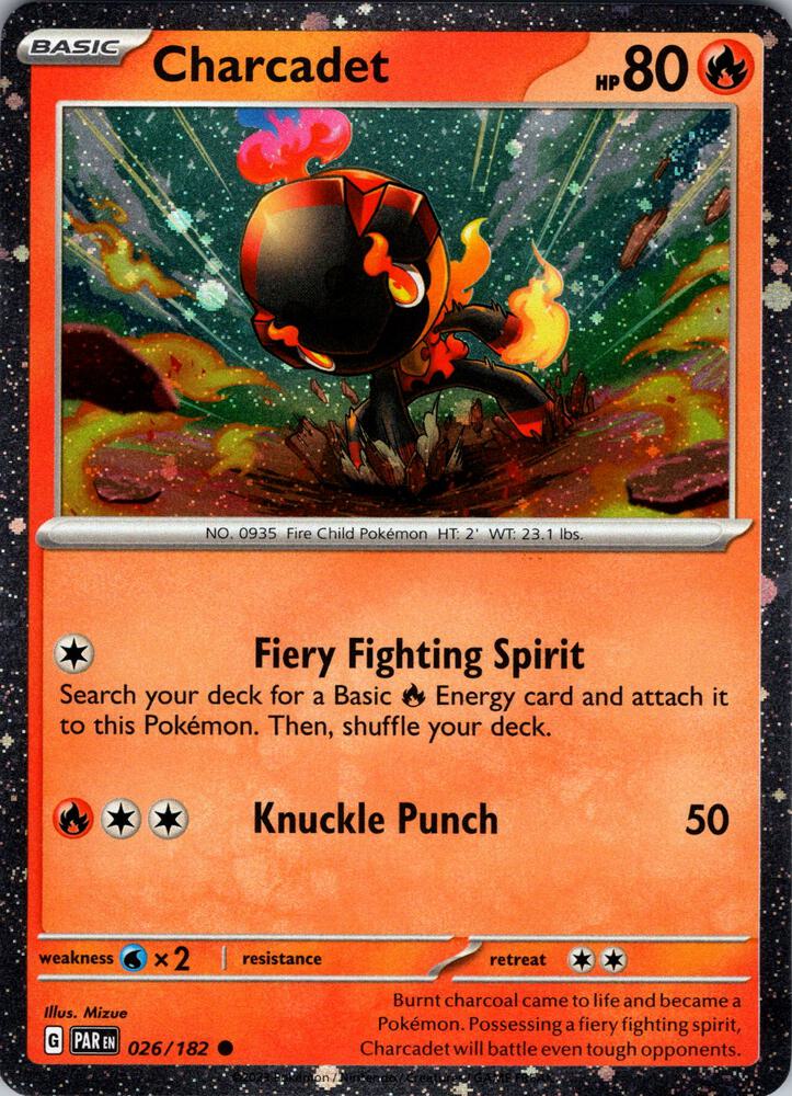 Charcadet 026/182 — Pokémon TCG: Scarlet & Violet — Paradox Rift