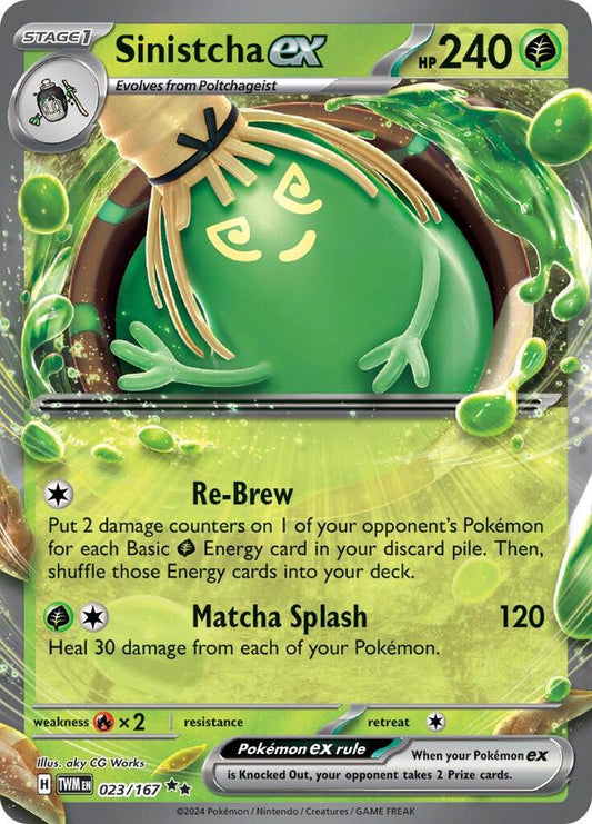 Sinistcha ex 023/167 — Pokémon TCG: Scarlet & Violet — Twilight Masquerade