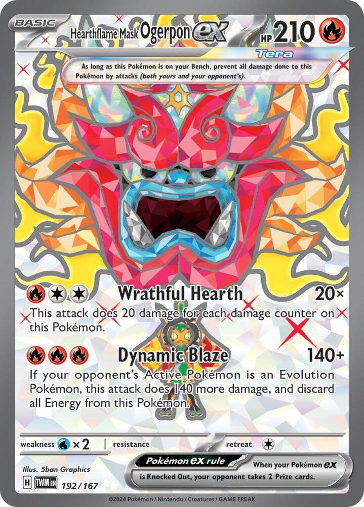 Hearthflame Mask Ogerpon ex 192/167 — Pokémon TCG: Scarlet & Violet — Twilight Masquerade