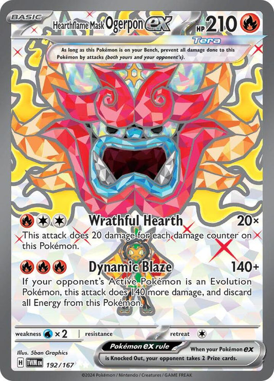 Hearthflame Mask Ogerpon ex 192/167 — Pokémon TCG: Scarlet & Violet — Twilight Masquerade