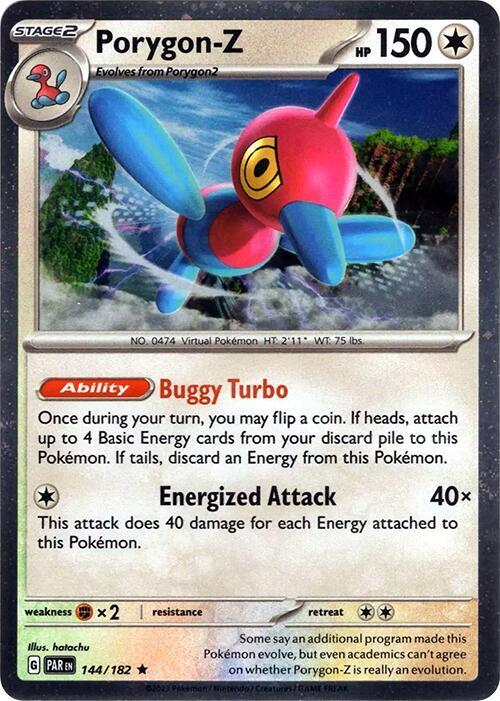 Porygon-Z 144/182 — Pokémon TCG: Scarlet & Violet — Paradox Rift