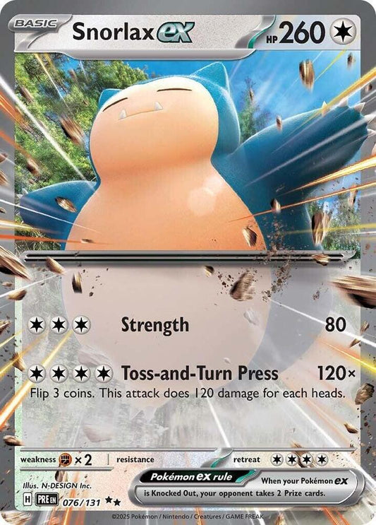 Snorlax ex 076/131 — Pokémon TCG: Scarlet & Violet — Prismatic Evolutions