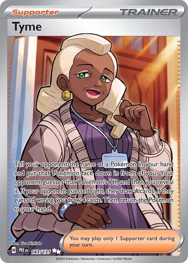 Tyme 143/131 — Pokémon TCG: Scarlet & Violet — Prismatic Evolutions