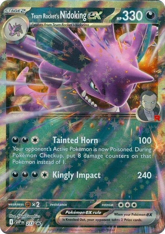 Team Rocket's Nidoking ex SVP217 — Pokémon TCG: Scarlet & Violet — Black Star Promos