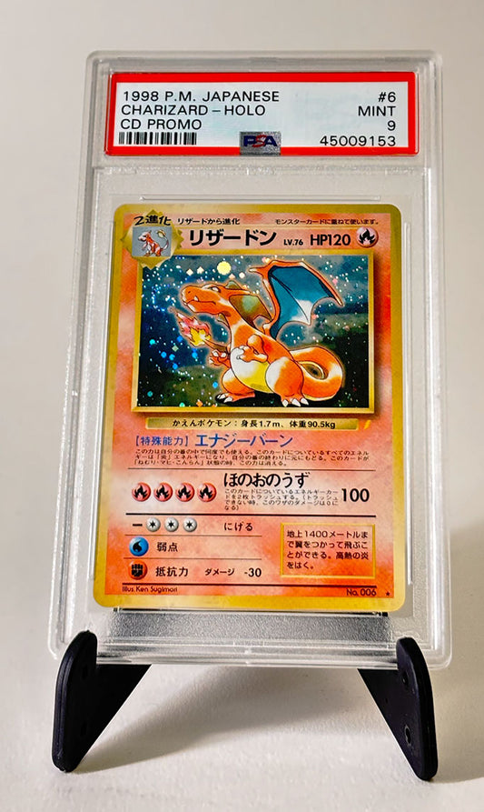 Charizard #6 - 1998 P.M. Japanese CD Promo - PSA 9