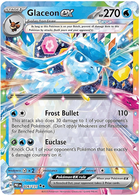 Glaceon Ex 26/131 Prismatic Evolutions